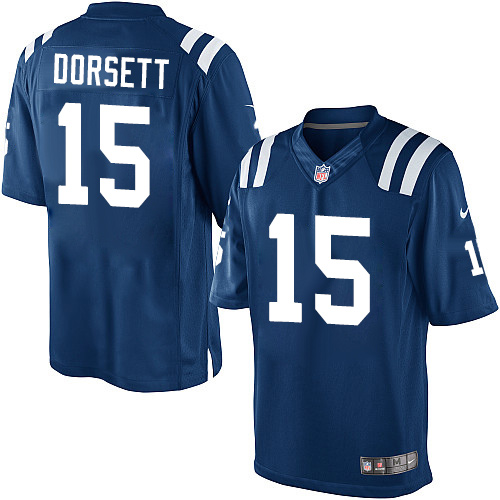 Men's Limited Phillip Dorsett Nike Jersey Royal Blue Home - #15 NFL Indianapolis Colts